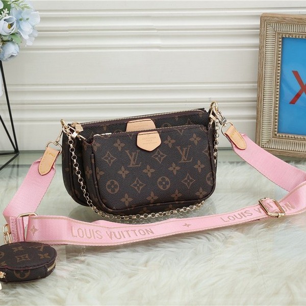 5A Multi Pochette Accessoires Shoulder Bag Brown