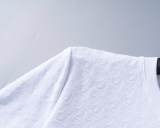 5A Spring Summer Flocked Printed Short Sleeve T-Shirt White 25040#