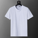 5A Spring Summer Flocked Printed Short Sleeve T-Shirt White 25040#