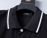 5A Spring Summer Simple Embroidered Logo Short Sleeve Polo Shirt Black 30100#
