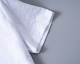 5A Spring Summer Flocked Printed Short Sleeve T-Shirt White 25040#