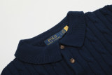 Original Men's Pony Logo Cotton Cable Knit Polo Shirt with Button Collar