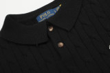 Original Men's Pony Logo Cotton Cable Knit Polo Shirt with Button Collar