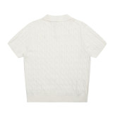 Original Men's Pony Logo Cotton Cable Knit Polo Shirt with Button Collar