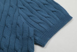 Original Men's Pony Logo Cotton Cable Knit Polo Shirt with Button Collar