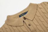 Original Men's Pony Logo Cotton Cable Knit Polo Shirt with Button Collar