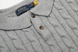 Original Men's Pony Logo Cotton Cable Knit Polo Shirt with Button Collar