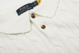 Original Men's Pony Logo Cotton Cable Knit Polo Shirt with Button Collar