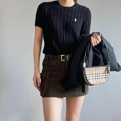 Original Women's Pony Logo Cotton Cable Knit T-shirt