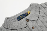 Original Men's Pony Logo Cotton Cable Knit Polo Shirt with Button Collar