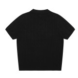 Original Men's Pony Logo Cotton Cable Knit Polo Shirt with Button Collar