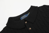 Original Men's Pony Logo Cotton Cable Knit Polo Shirt with Button Collar