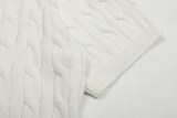 Original Men's Pony Logo Cotton Cable Knit Polo Shirt with Button Collar