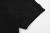 Original Men's Pony Logo Cotton Cable Knit Polo Shirt with Button Collar