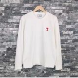 5A Coeur Embroidered Logo Crew Neck Sweater White