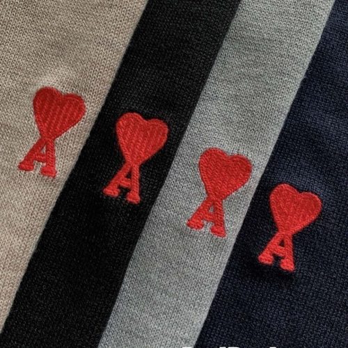 5A Coeur Embroidered Logo Crew Neck Sweater Blue