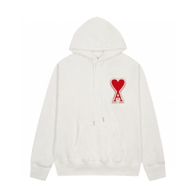 5A Coeur Embroidered Logo Hoodie White