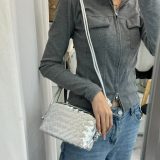 5A Women's Mini Loop Camera Bag Silver