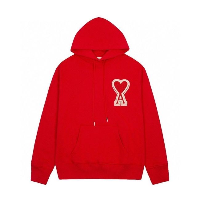 5A Coeur Embroidered Logo Hoodie Red