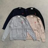 5A Coeur Embroidered Logo Crew Neck Sweater Blue
