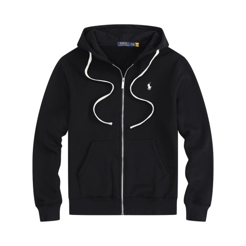 5A Normal quality Double-Knit Full-Zip Hoodie Black