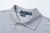 5A Classic Fit Big Pony Mesh Long Sleeve Polo Shirt Blue