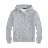 5A Normal quality Double-Knit Full-Zip Hoodie Grey