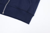 5A Normal quality Double-Knit Full-Zip Hoodie Pink
