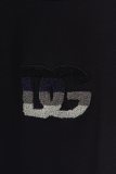 Original 25SS Cotton T-shirt Flocked Graphic Tees Luxe Touch