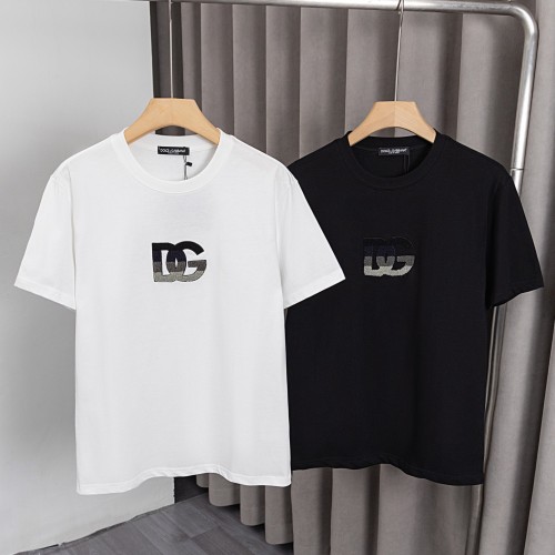 Original 25SS Cotton T-shirt Flocked Graphic Tees Luxe Touch