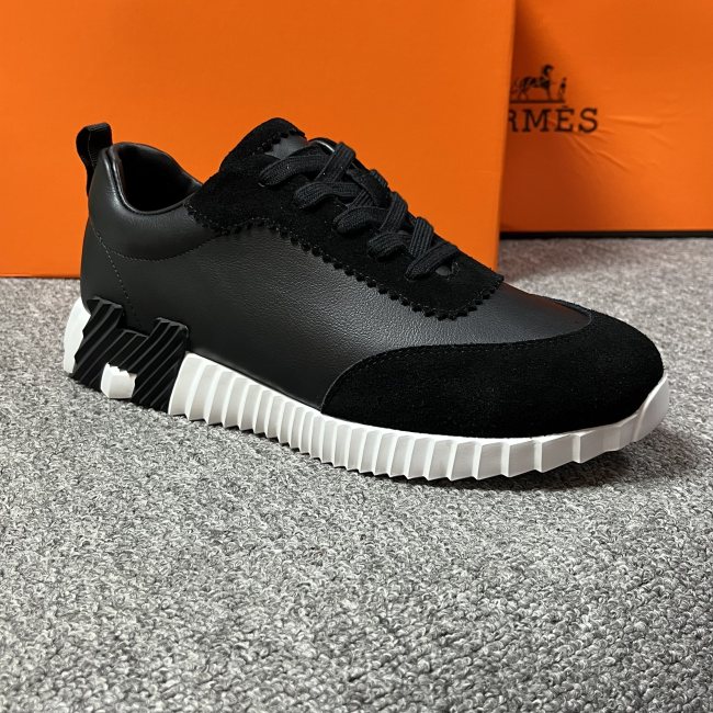 Original Bouncing Sneaker in calfskin Man's Women's Shoes Black