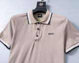 5A Spring Summer Embroidered Logo Short Sleeve Polo Shirt Khaki 30079#