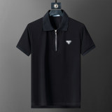 5A Spring Summer Simple Logo Short Sleeve Polo Shirt Black 30093#