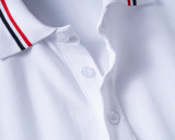 5A Spring Summer Simple Logo Short Sleeve Polo Shirt White 30099#