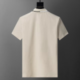 5A Spring Summer Simple Short Sleeve Polo Shirt Apricot 30096#