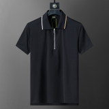 5A Spring Summer Simple Short Sleeve Polo Shirt Black 30096#