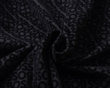 5A Spring Summer Flocked Print Logo Short Sleeve Polo Shirt Black 30109#