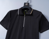 5A Spring Summer Simple Short Sleeve Polo Shirt Black 30096#