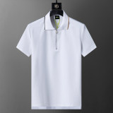 5A Spring Summer Simple Short Sleeve Polo Shirt White 30096#