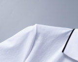 5A Spring Summer Simple Short Sleeve Polo Shirt White 30096#