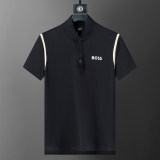 5A Spring Summer Embroidered Logo Short Sleeve Polo Shirt Black 30098#