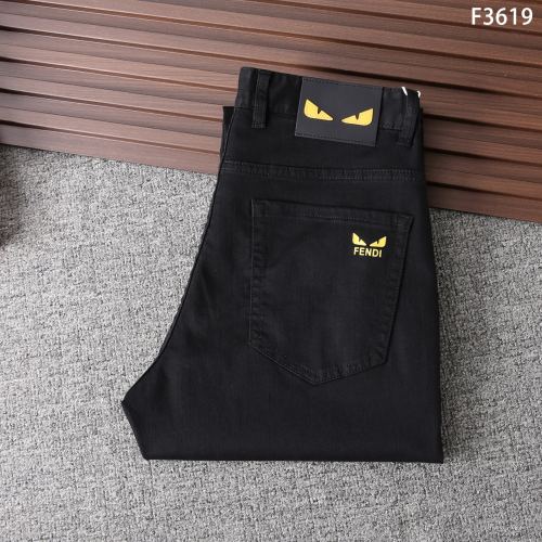 5A Spring Summer Men's Jeans Slim Fit Denim Black F3619