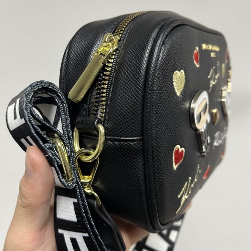 Women's Double Zipper Double Layer Printed Crossbody Bag Shoulder Bag 85337