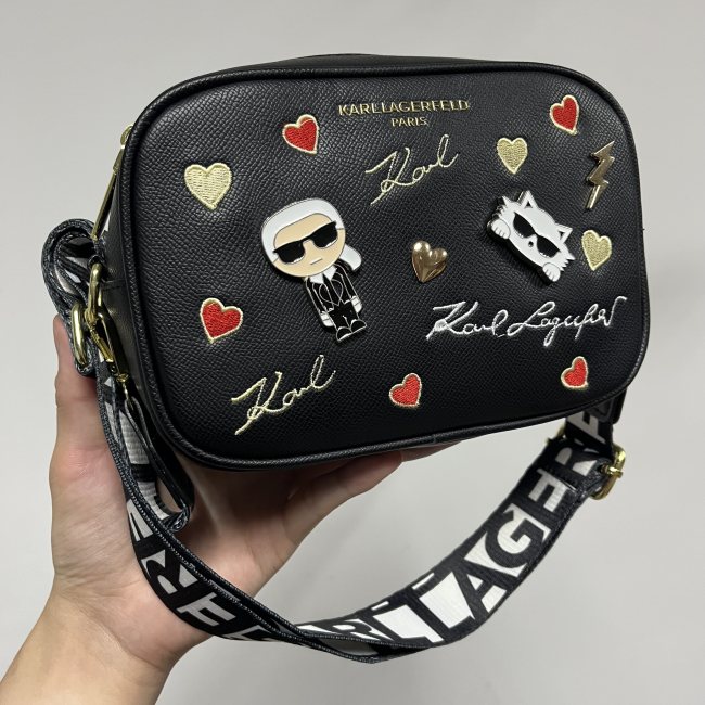Women's Double Zipper Double Layer Printed Crossbody Bag Shoulder Bag 85337
