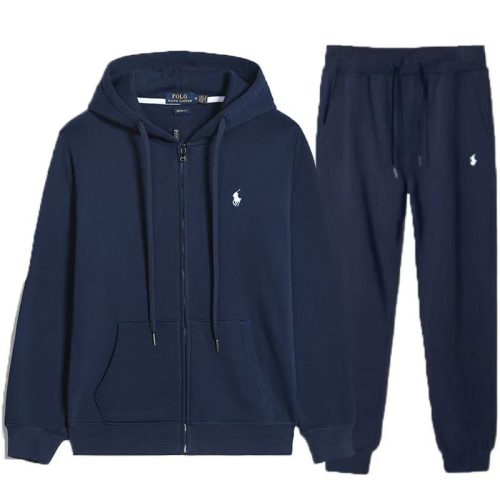 5A Men Full-Zip Hoodie Suit Blue