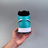 5A Air Jordan 1 Mid Basketball Shoes Black White