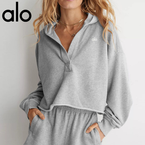 5A Women's Hooded Yoga Wear Grey