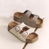 Women's Soft Footbed Clogs Sliders leather slippers