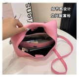 5A Women's Simple Versatile The Mini Sack Bag White