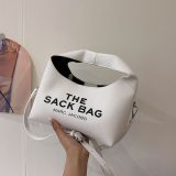 5A Women's Simple Versatile The Mini Sack Bag White